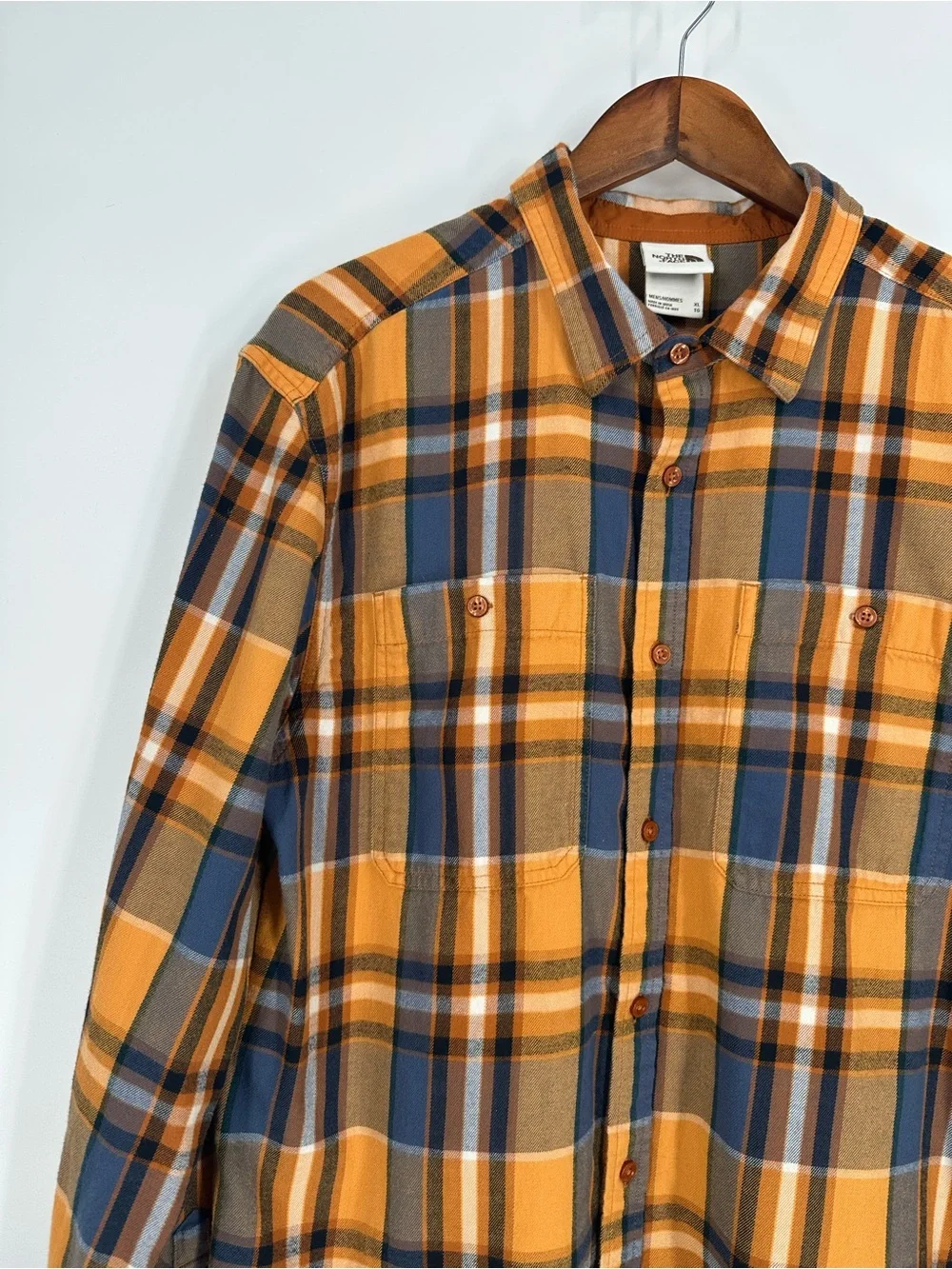 THE NORTH FACE Men Classic Plaid Arroyo Lightweight Flannel Button Down Shirt XL